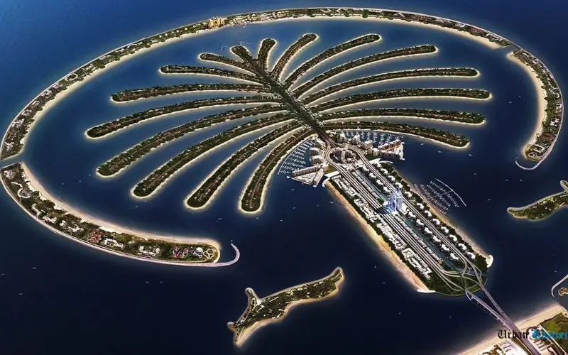Bluewaters Island and Palm Jumeirah