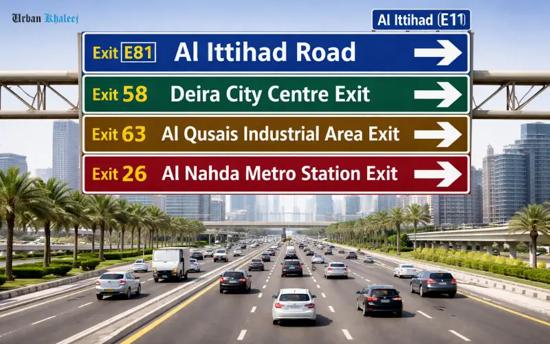 major exit from Al Ittihad Road