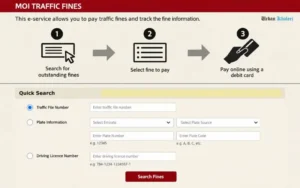 Fujairah Traffic Fine Check Through the MOI Service