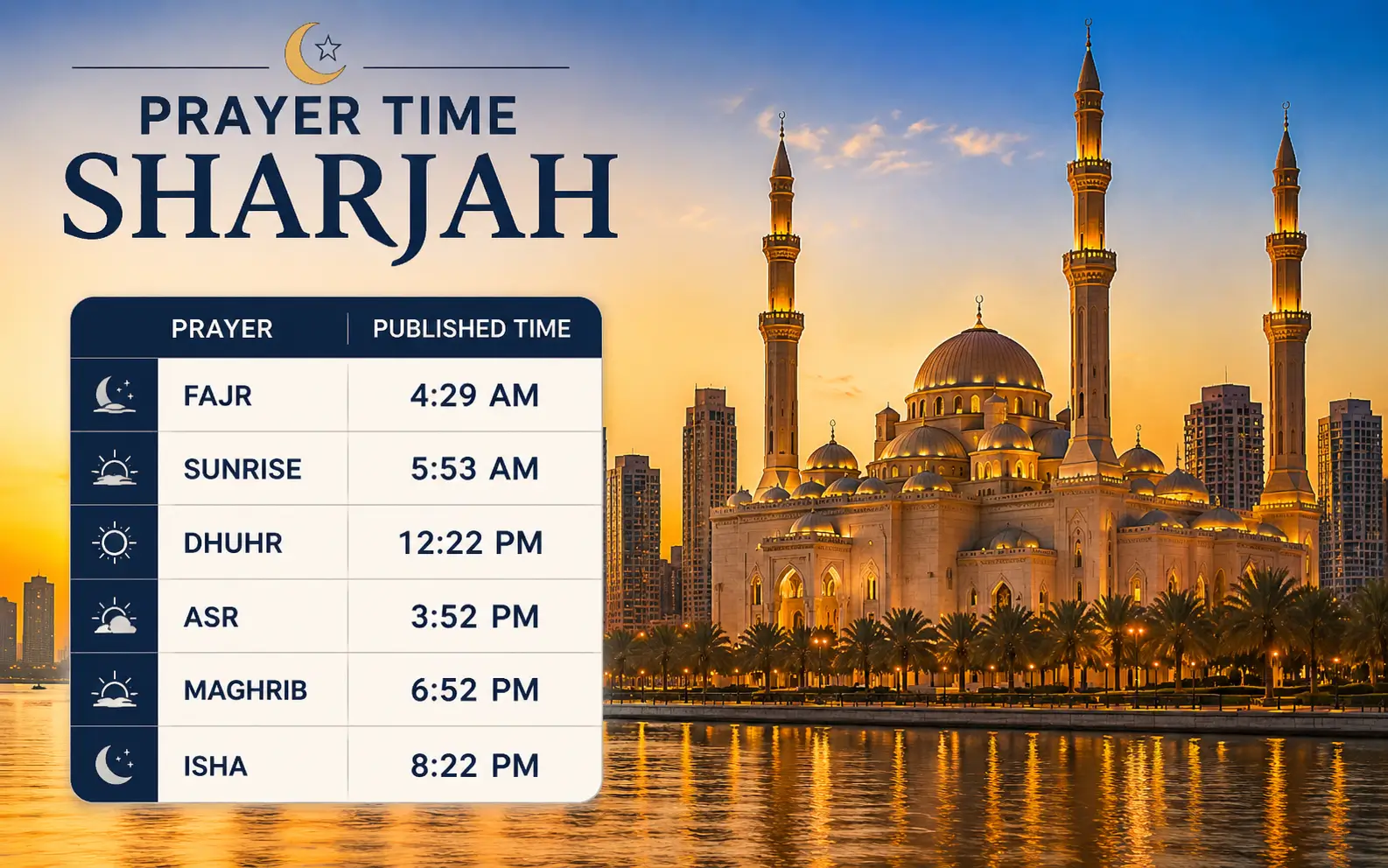 Prayer Time Sharjah